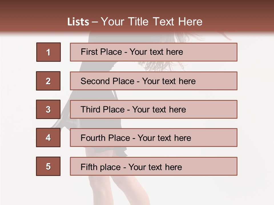 Fitness Girl Posing PowerPoint Template