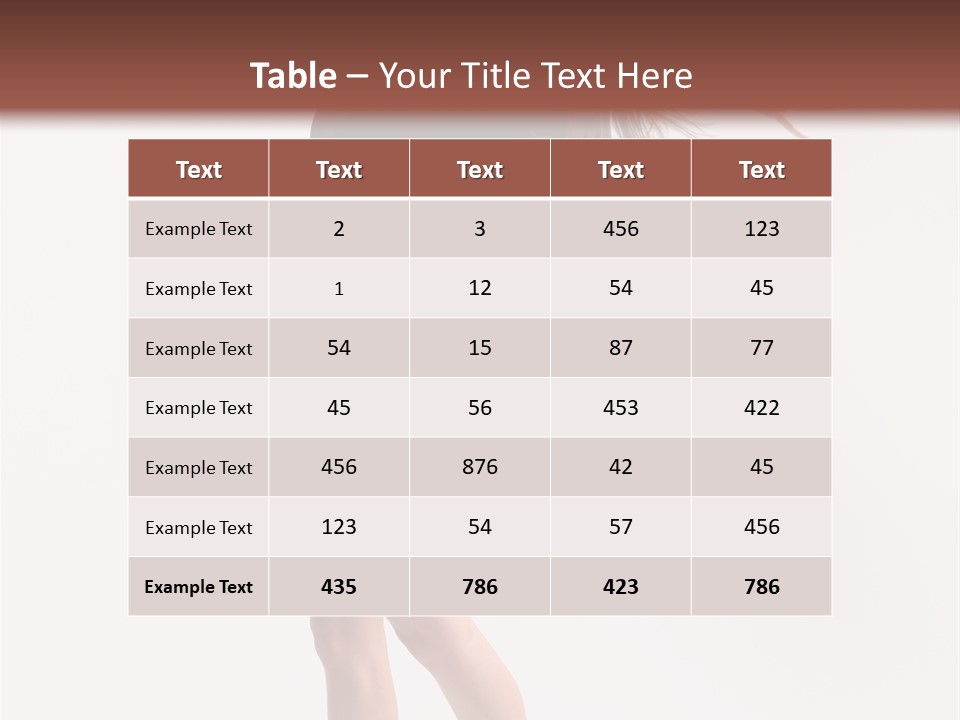 Fitness Girl Posing PowerPoint Template