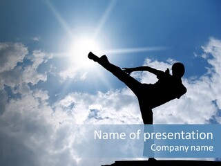 Karate Warrior Combat PowerPoint Template