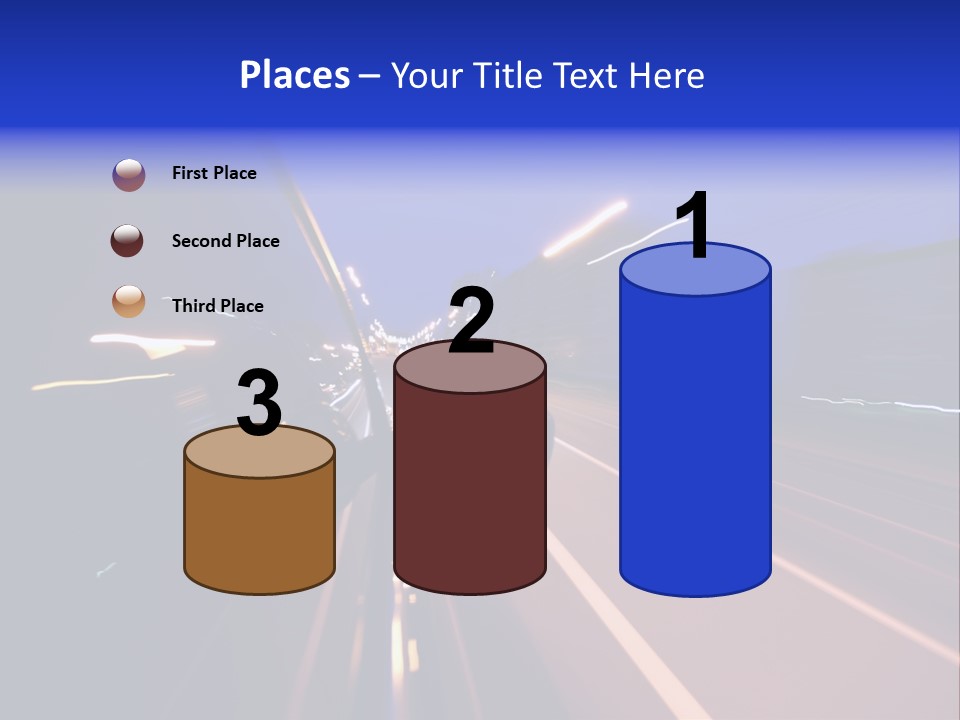 Street Automobile Glow PowerPoint Template