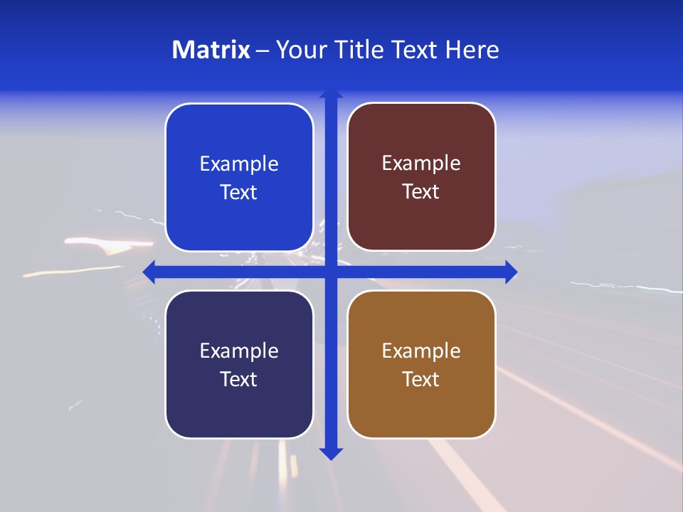 Street Automobile Glow PowerPoint Template