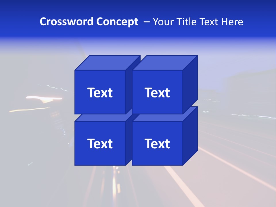 Street Automobile Glow PowerPoint Template