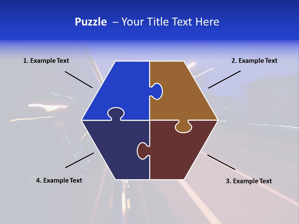 Street Automobile Glow PowerPoint Template