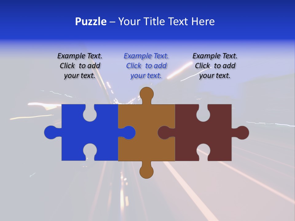 Street Automobile Glow PowerPoint Template