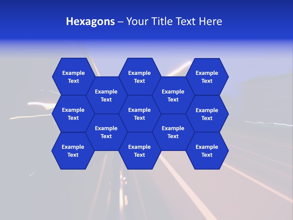 Street Automobile Glow PowerPoint Template