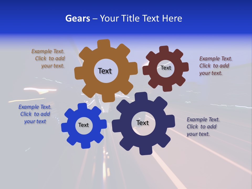 Street Automobile Glow PowerPoint Template