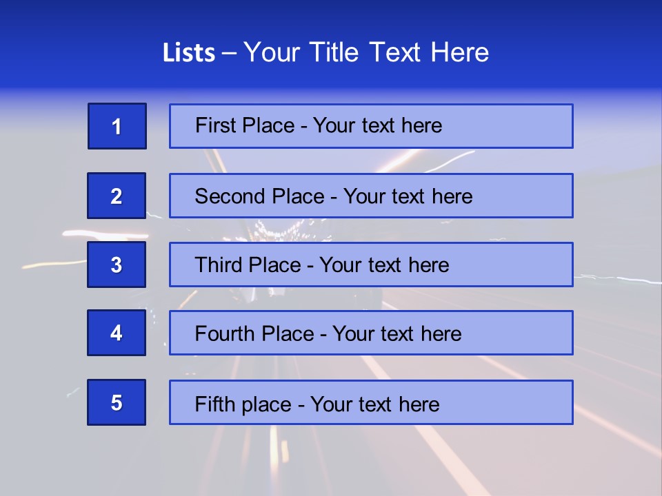 Street Automobile Glow PowerPoint Template