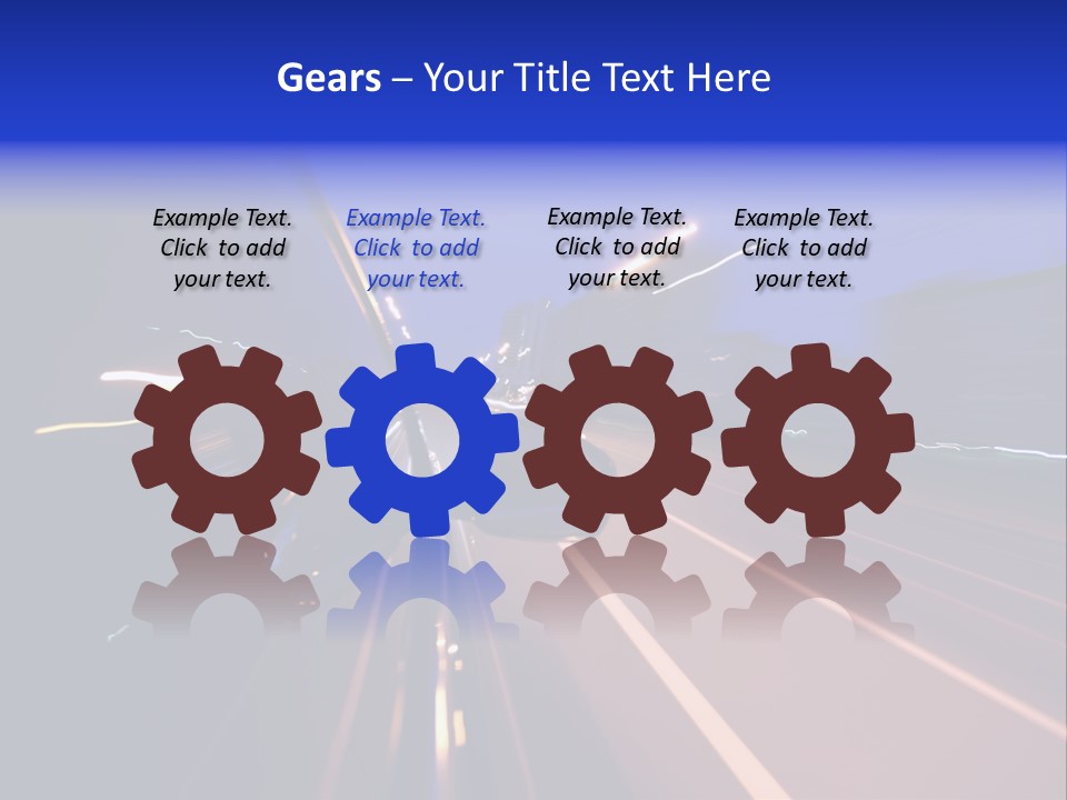 Street Automobile Glow PowerPoint Template