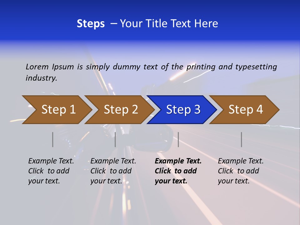 Street Automobile Glow PowerPoint Template