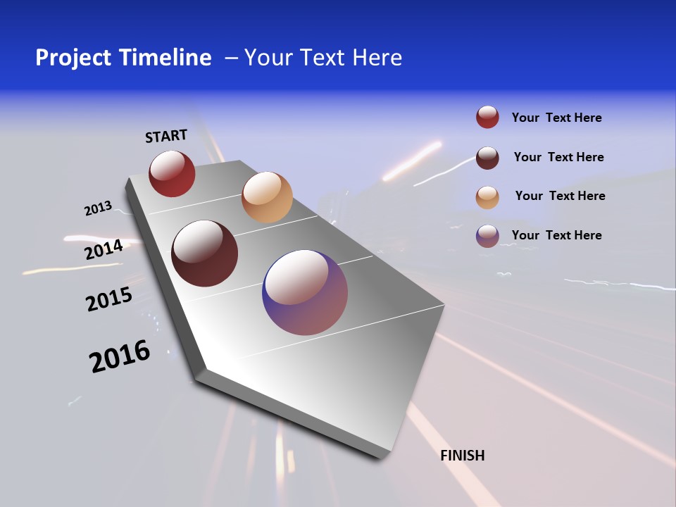 Street Automobile Glow PowerPoint Template