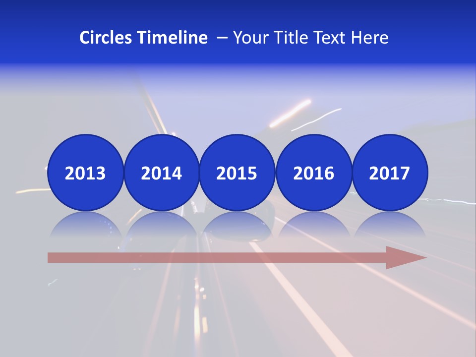 Street Automobile Glow PowerPoint Template