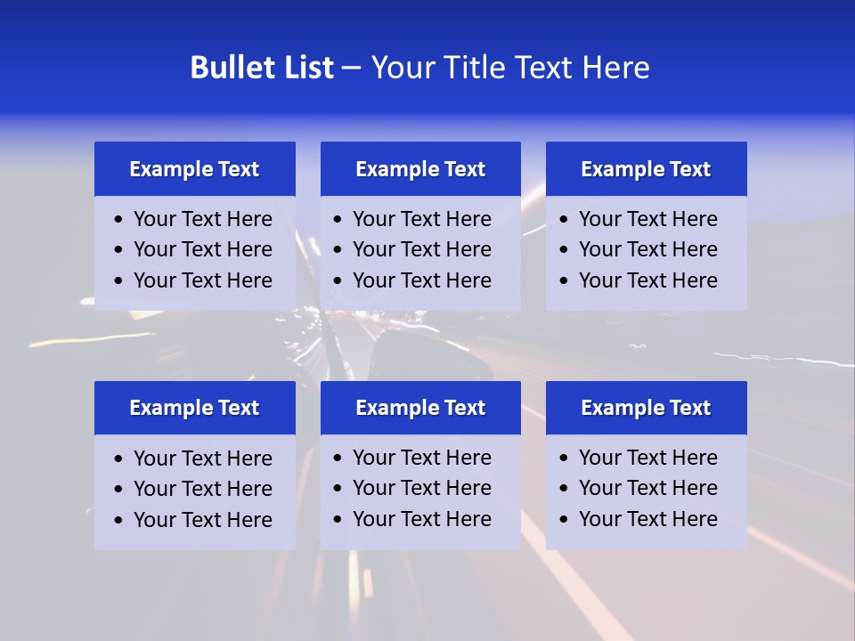 Street Automobile Glow PowerPoint Template