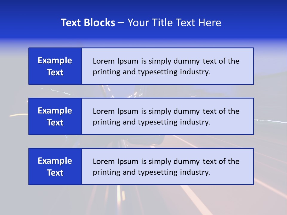 Street Automobile Glow PowerPoint Template