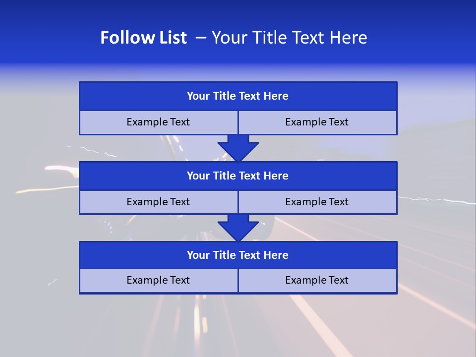 Street Automobile Glow PowerPoint Template