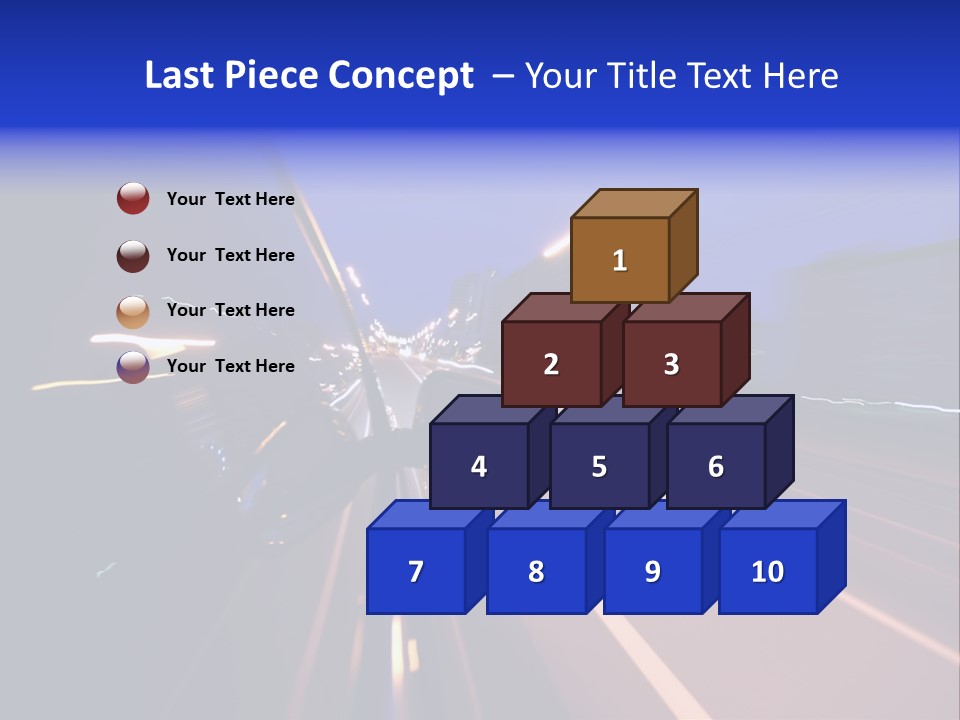 Street Automobile Glow PowerPoint Template