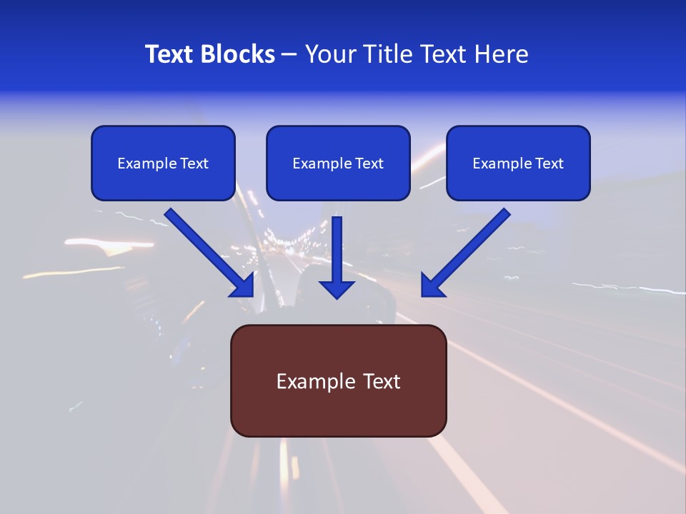 Street Automobile Glow PowerPoint Template