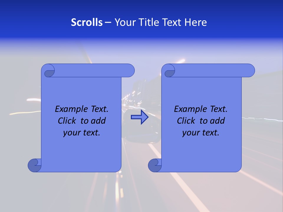 Street Automobile Glow PowerPoint Template