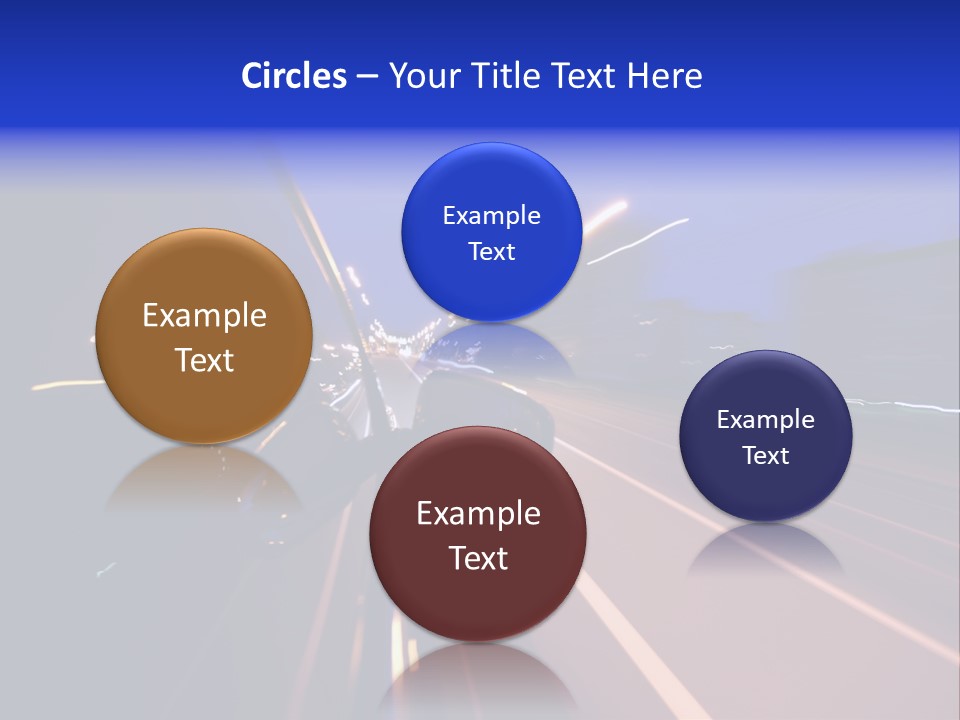 Street Automobile Glow PowerPoint Template