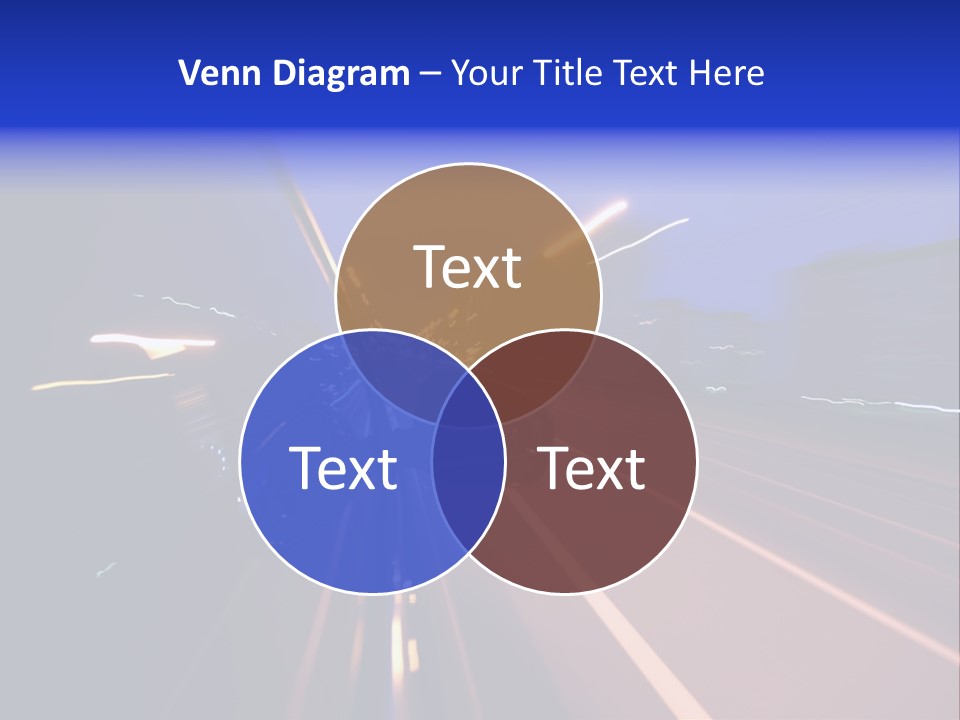 Street Automobile Glow PowerPoint Template