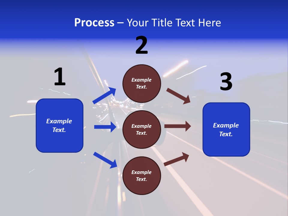 Street Automobile Glow PowerPoint Template