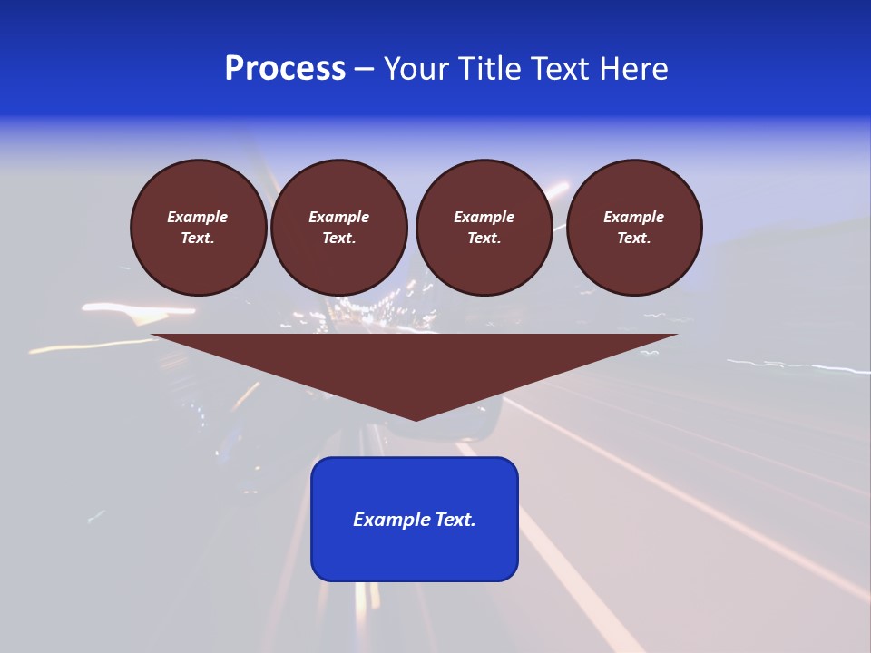 Street Automobile Glow PowerPoint Template