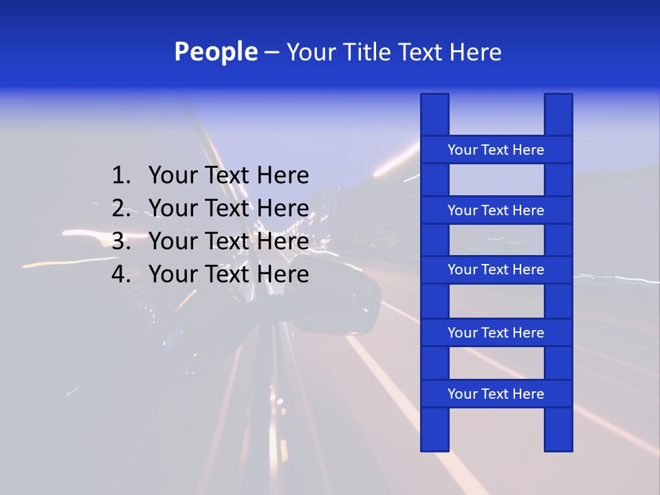 Street Automobile Glow PowerPoint Template