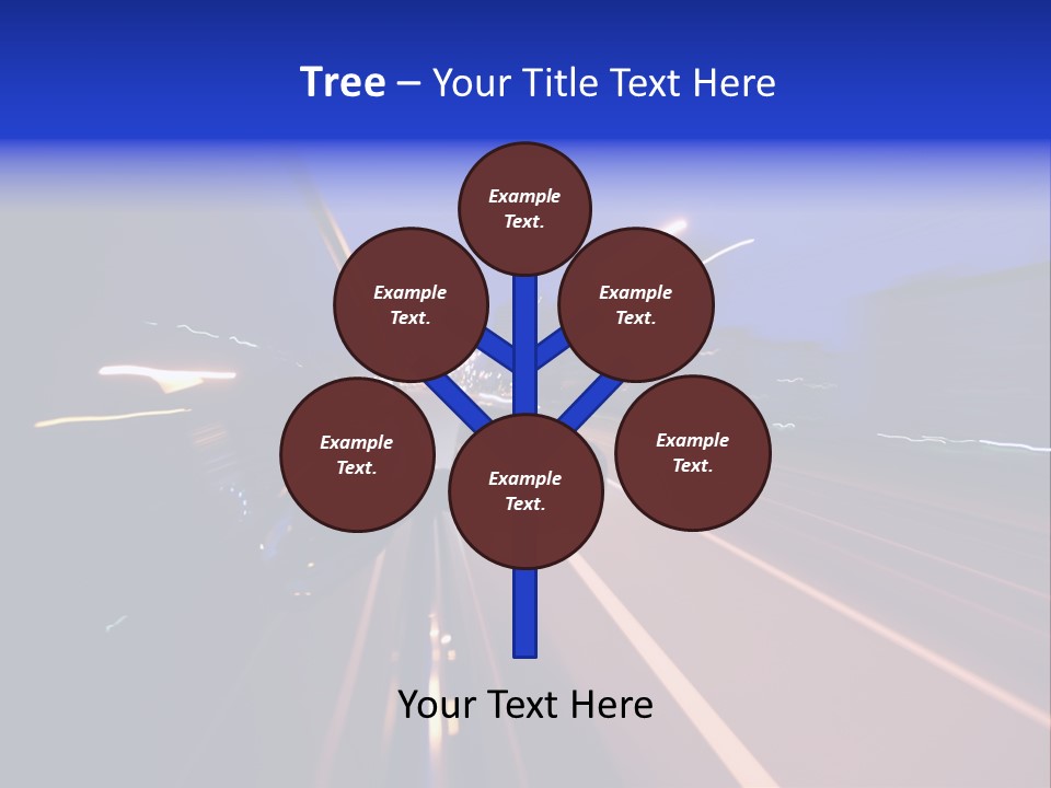 Street Automobile Glow PowerPoint Template