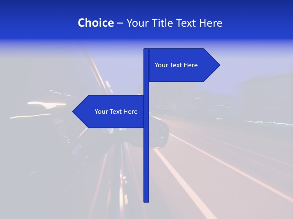 Street Automobile Glow PowerPoint Template