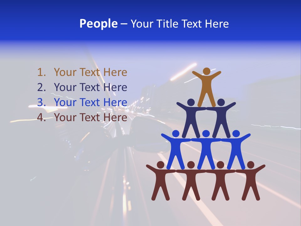 Street Automobile Glow PowerPoint Template