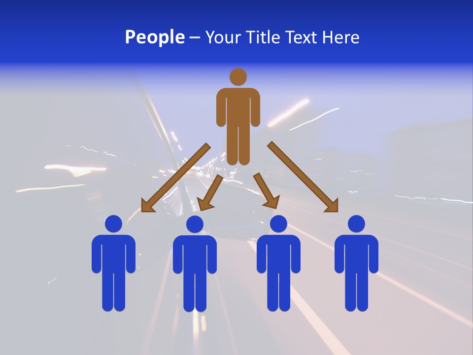 Street Automobile Glow PowerPoint Template