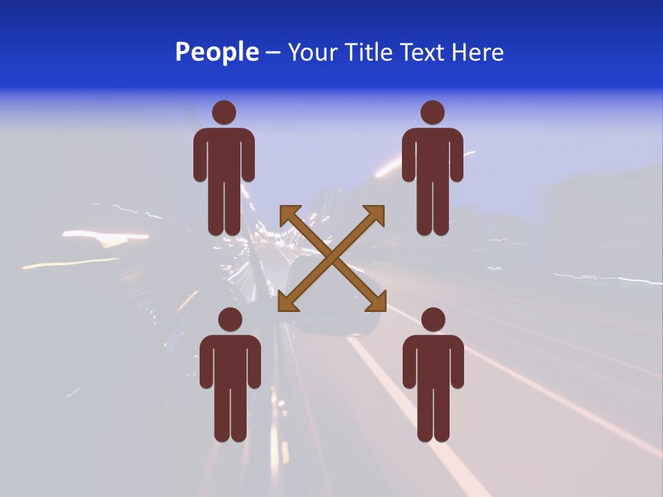 Street Automobile Glow PowerPoint Template