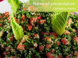 Lebanese Vegetables Tomato PowerPoint Template