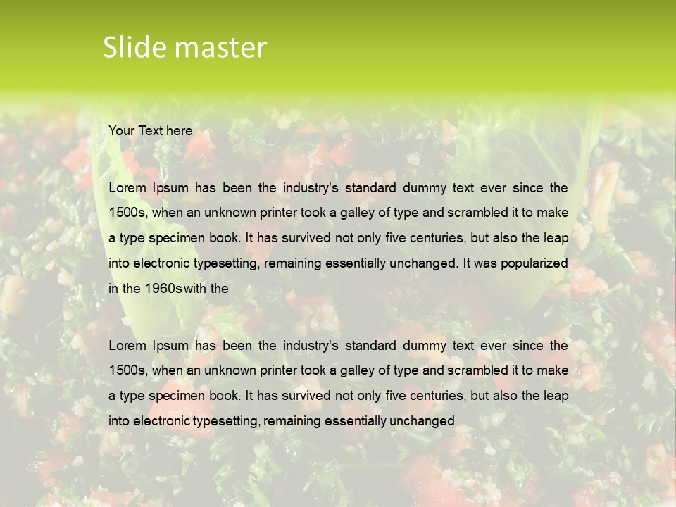 Lebanese Vegetables Tomato PowerPoint Template