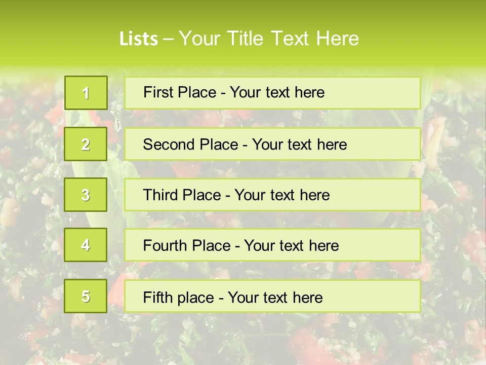Lebanese Vegetables Tomato PowerPoint Template