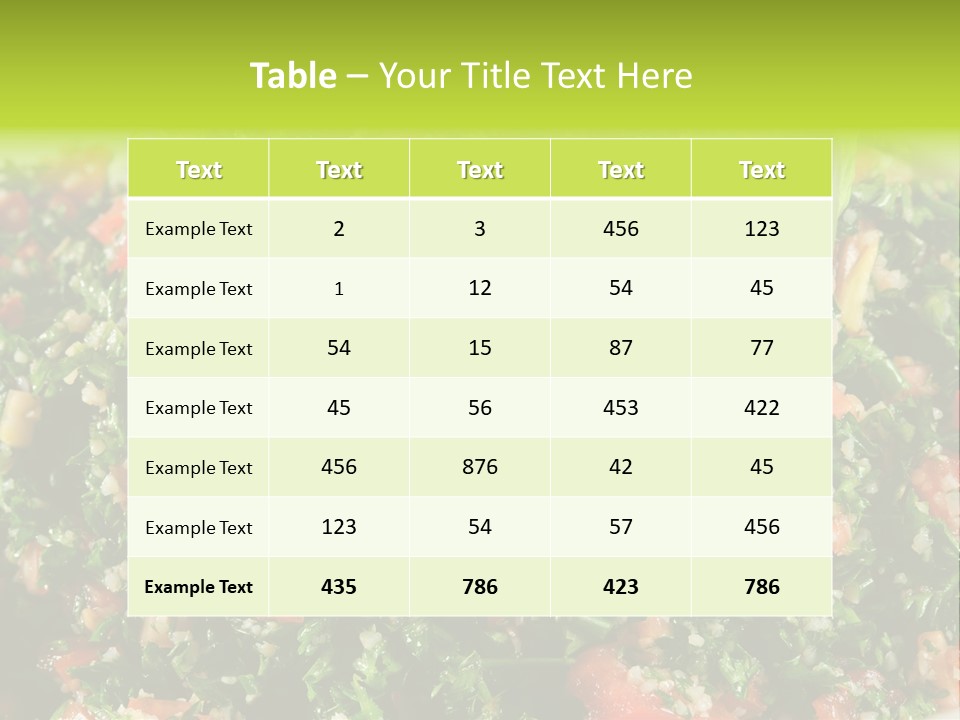 Lebanese Vegetables Tomato PowerPoint Template