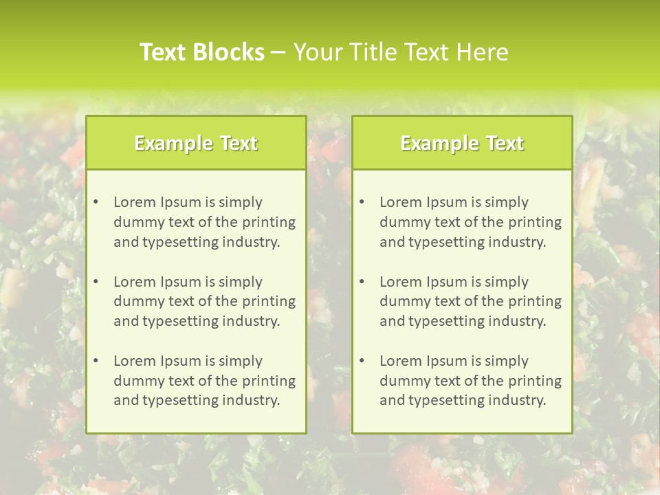 Lebanese Vegetables Tomato PowerPoint Template