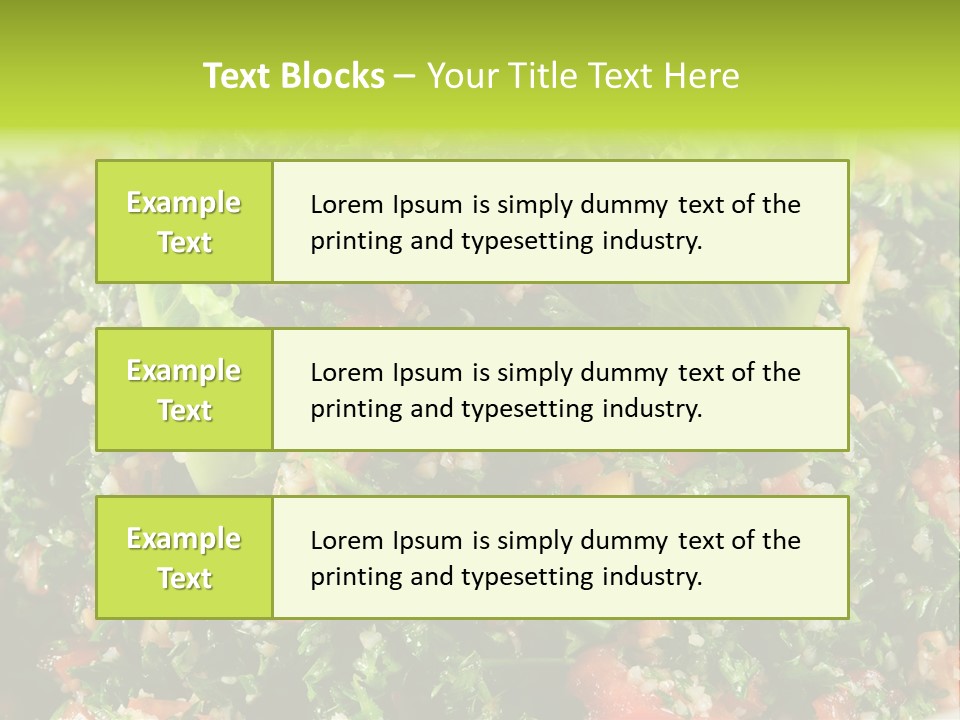 Lebanese Vegetables Tomato PowerPoint Template