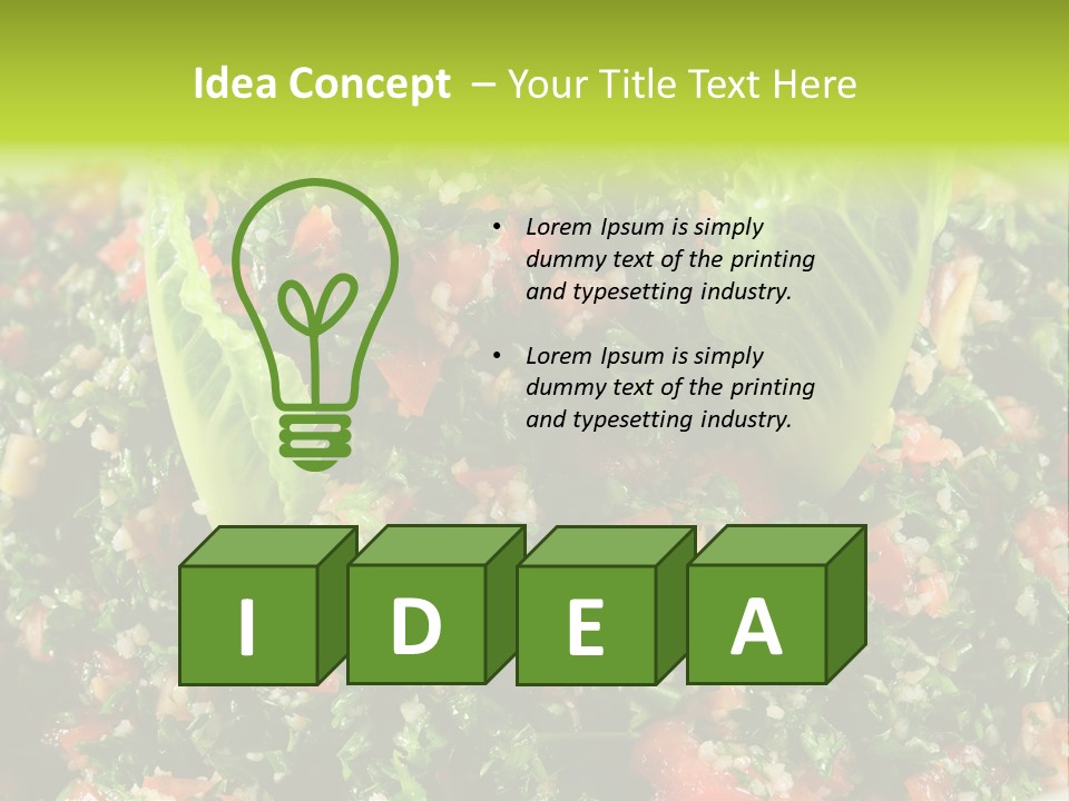 Lebanese Vegetables Tomato PowerPoint Template