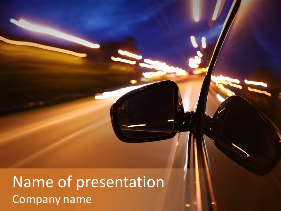 Accelerated Drive Downtown PowerPoint Template