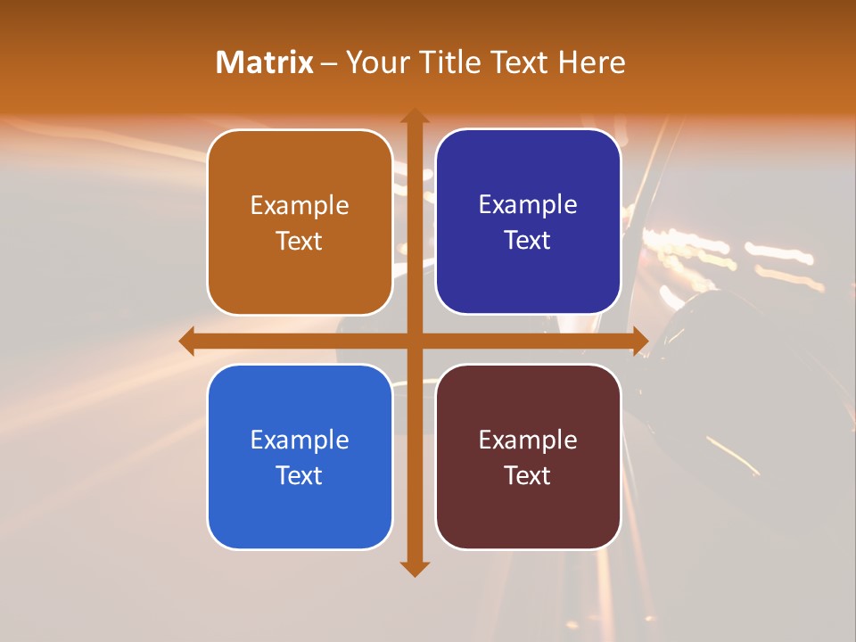 Accelerated Drive Downtown PowerPoint Template