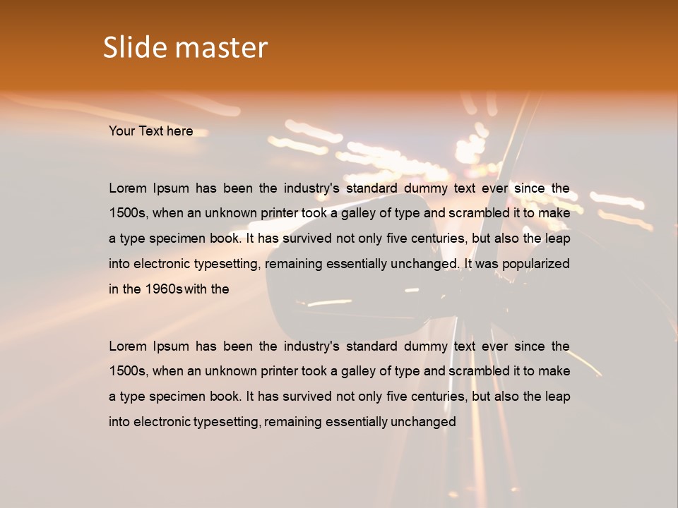 Accelerated Drive Downtown PowerPoint Template