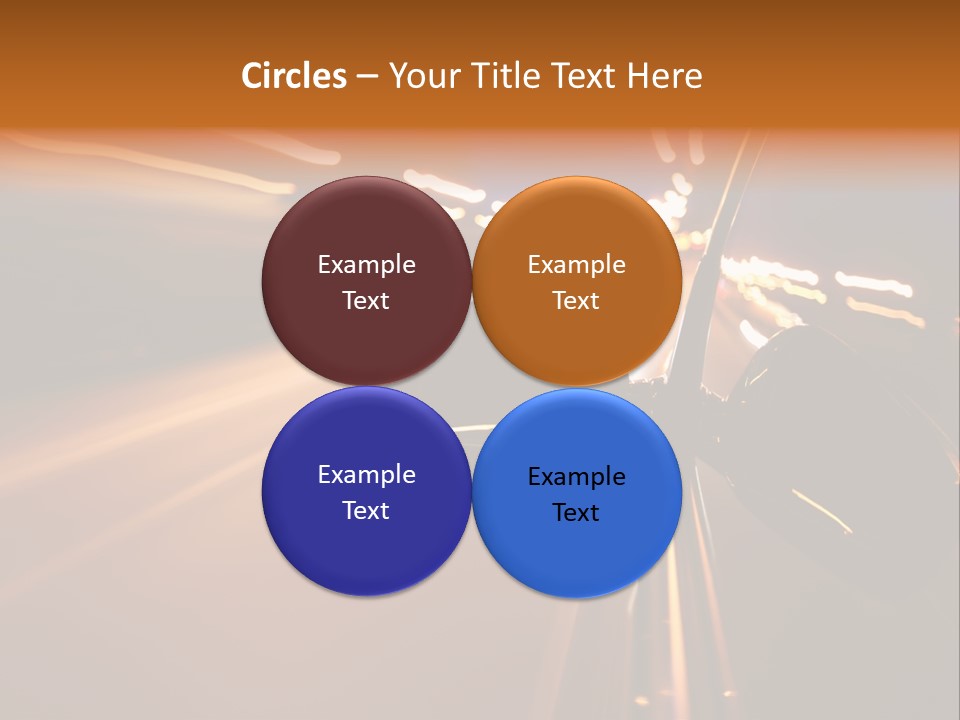 Accelerated Drive Downtown PowerPoint Template