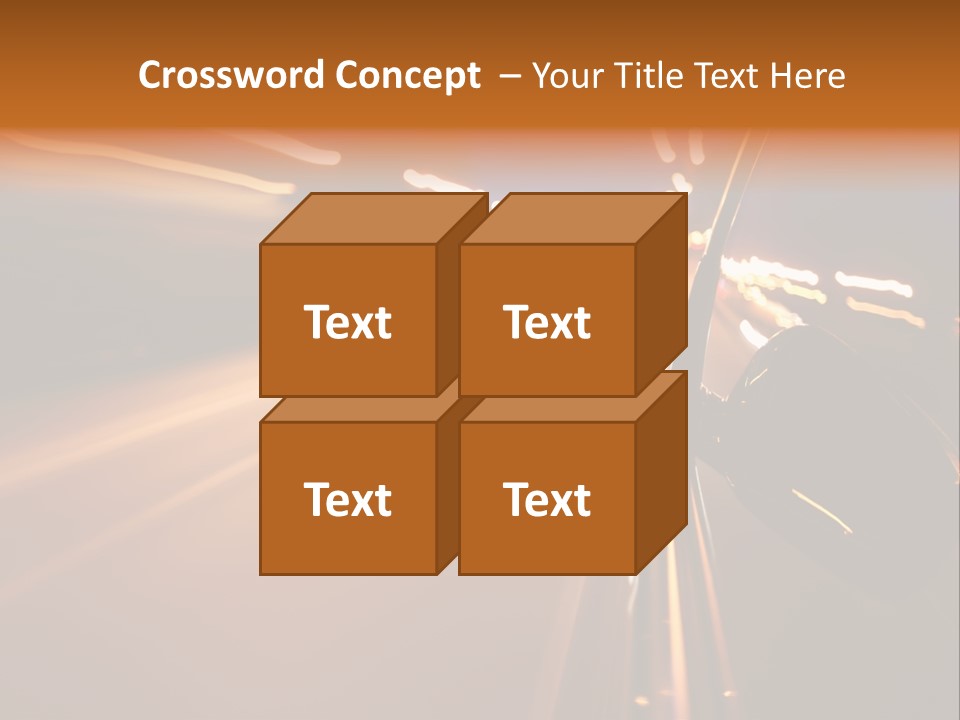 Accelerated Drive Downtown PowerPoint Template