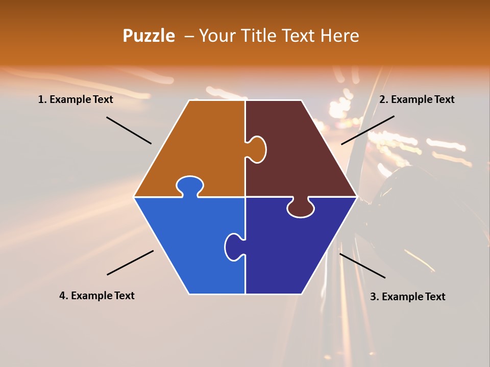 Accelerated Drive Downtown PowerPoint Template