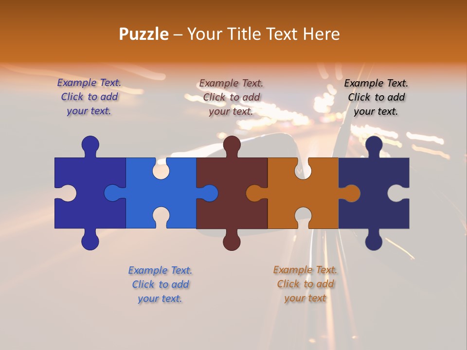 Accelerated Drive Downtown PowerPoint Template