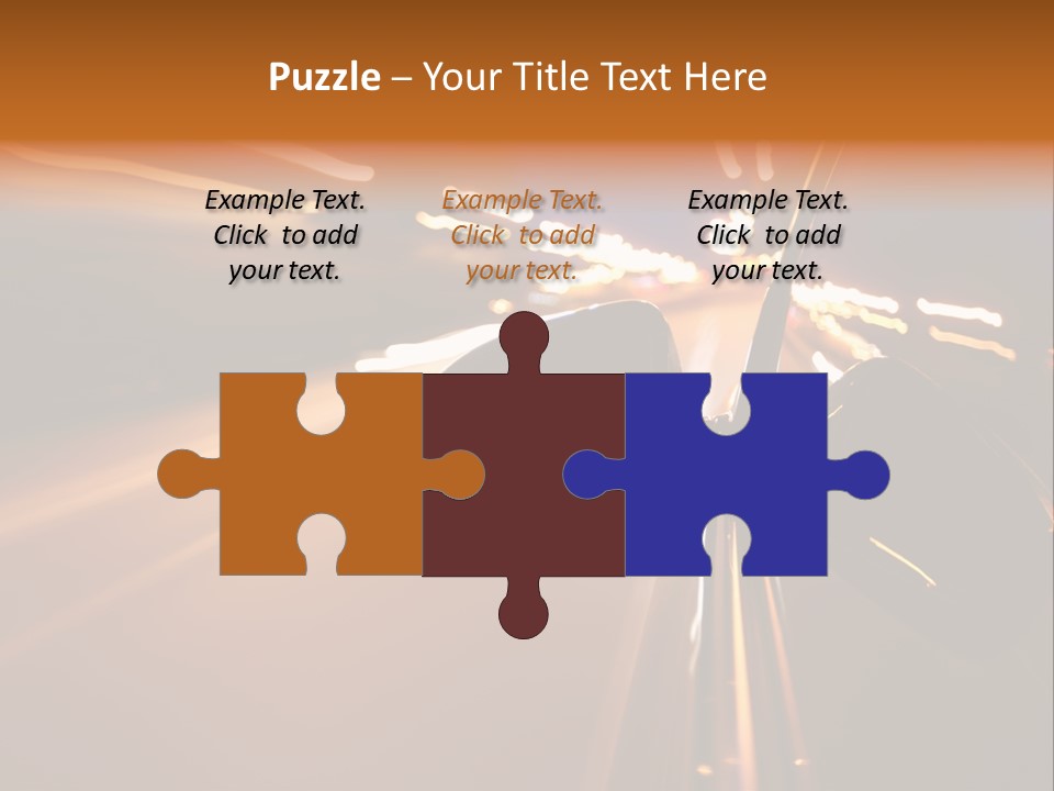 Accelerated Drive Downtown PowerPoint Template