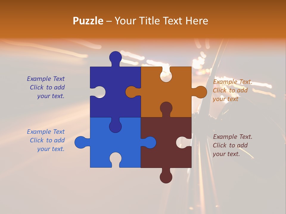 Accelerated Drive Downtown PowerPoint Template