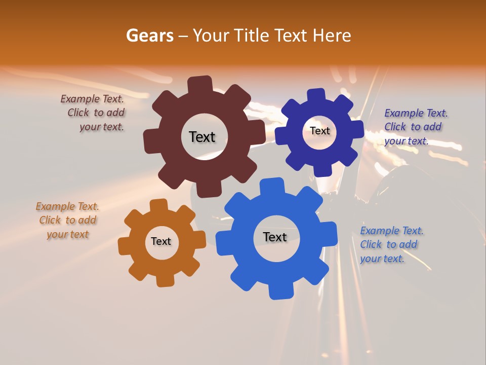 Accelerated Drive Downtown PowerPoint Template