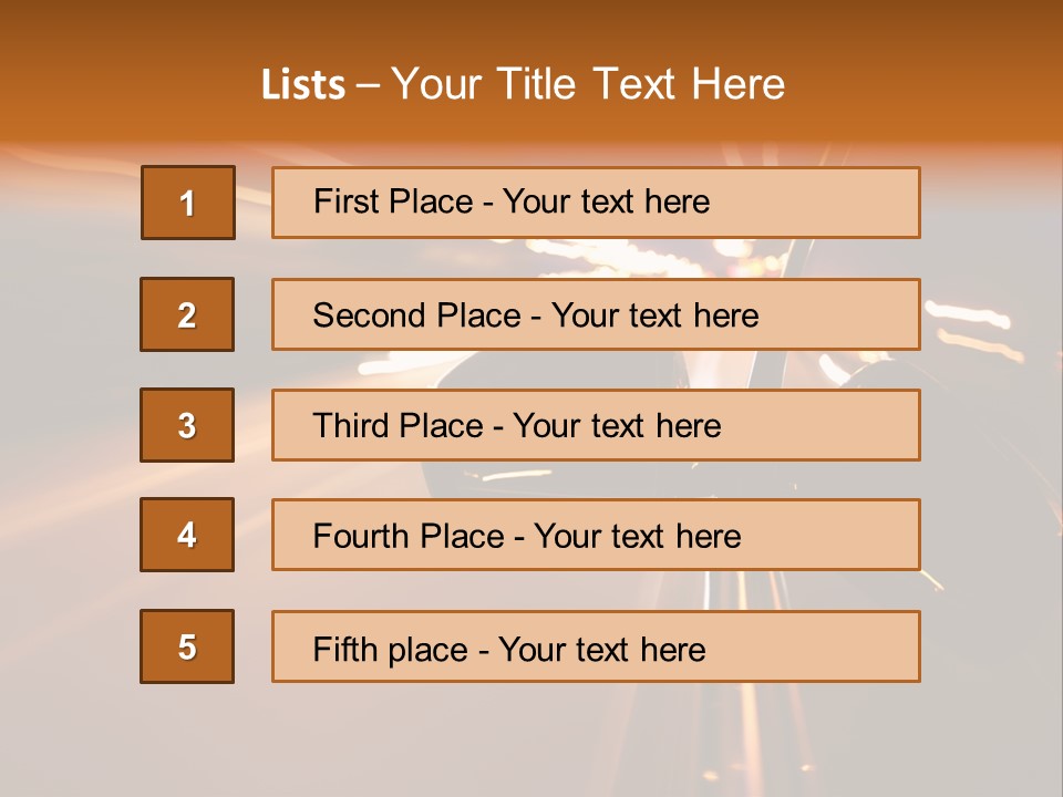 Accelerated Drive Downtown PowerPoint Template
