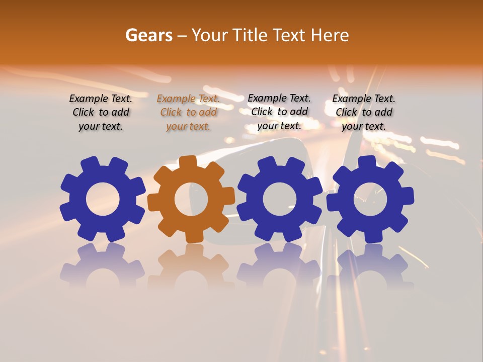 Accelerated Drive Downtown PowerPoint Template